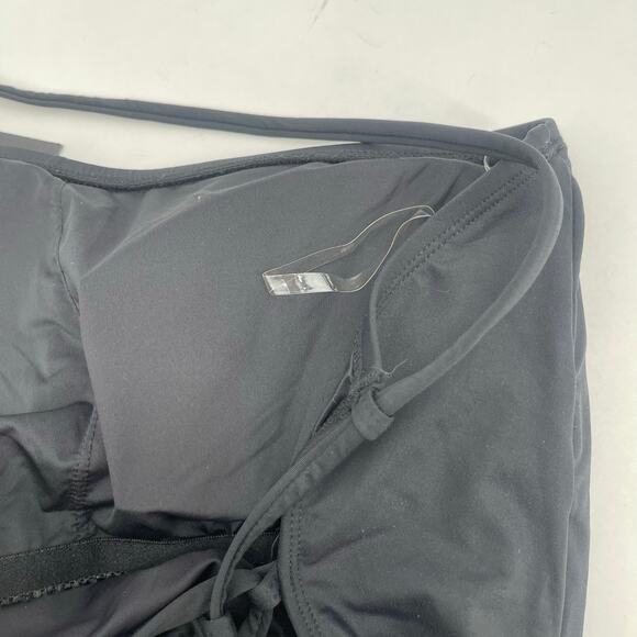 La Blanca Swimsuit Size 8 Black Goddess One Shoulder Strappy Back NWT Swim Beach - Picture 13 of 16